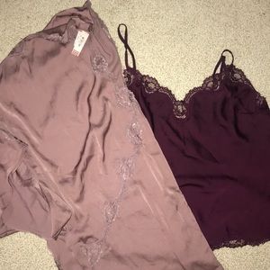 Victoria’s Secret tank top and robe